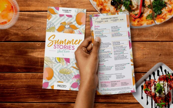 Prezzo Menu With Prices Targets Value Diners